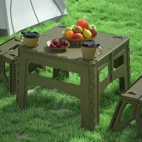 在飛比找樂天市場購物網優惠-戶外折疊桌子便攜露營塑料桌套裝擺攤小桌子簡易桌子野餐裝備用品