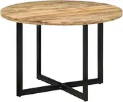 Solid Mango Wood Dining Table 110cm for Kitchen Room Dinner Set, Farmhouse Style, Wood Table, Room Tables, and Dining Table