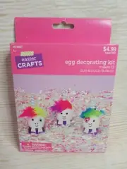 New! Unicorn Egg Decorating Kit EASTER CRAFTS Baskets Faux Hair Makes 12 Holiday
