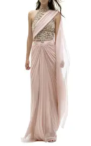 [Zuhair Murad] Crystal-Detailed Maharaja Halter Top