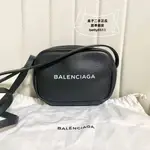 BALENCIAGА 巴黎世傢 黑色荔枝紋 牛皮 字母LOGO 小號 相機包 552370 男女同款小方包