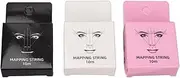 Brow Mapping String, 3pcs 32.8ft Black White Eyebrow Mapping String 5ml Pre Inked Microblading String Easy to Clean Microblading Supplies for Eyebrow Designers and Beginners