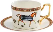 Coffee Cup Set Bone China Tea Cups and Saucer Sets Ceramic Fine Porcelain Wedding Drinkware Coffee Cup (Color : A, Size : One Size)