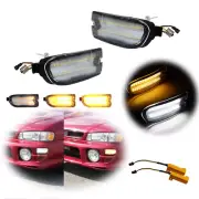 Clear Front Corner Turn Signal w/ Amber LED Lights For 1999-2001 Subaru Impreza (for: Subaru)