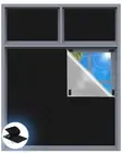 Blackout Curtains for Bedroom, 70" x 58" Portable Black Out Blinds with 20 Se...