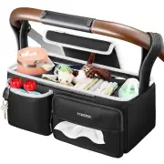 Spacious Stroller Caddy Fits for Uppababy Vista/Minu/Cruz, Adjustable Stroller O