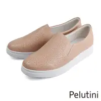 在飛比找momo購物網優惠-【Pelutini】雕花造型休閒懶人鞋 淺粉色(8762W-