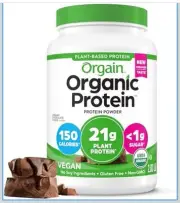 Orgain Organic Vegan Protein Powder, Creamy Chocolate 20 Servings (Pack of 1)
