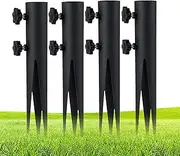 Metal Torch Stake - 4 Adjustable Outdoor Light Stakes,Long Lasting Metal Torch Stake for Patio Lights