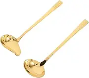 iplusmile 2pcs Stainless Steel Saucing Spoon with Spout Creative Dipper for Sauces Gravy Oil Kitchen Tool with Capacity for Efficient Cooking for Home Use