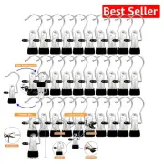 100 Pack Durable Boot Hangers - Stainless Steel Clip Hooks for Clothing & More