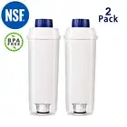 2X Water Filters DLSC002 For Delonghi PRIMADONNA ELITE ECAM 650.75.MS Machine
