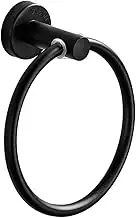 Towel Holder for Bathroom Wall Black Hand Towel Ring Round Holder Wall-Mounted Toilet Shelf 304 Stainless Steel Shower Room Rack Bathroom Hardware Accessories