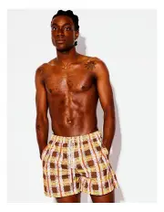 [Kenji Swim] Elijah Windowpane Swim Shorts in Assorted