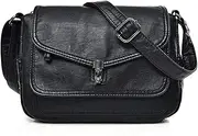 [NICOLE & DORIS] Women Small Crossbody Bag Vintage Shoulder Bag Soft Leather Satchel Bag Multi Pockets Handbags Messenger Bag Lightweight Hobo Bags