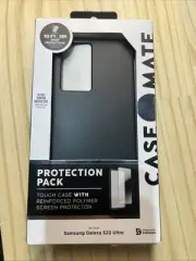 Case-Mate Tough Samsung Galaxy S22 Plus Case and Screen Protector - Black