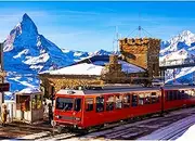HUADADA Jigsaw Puzzles for Adults 1000 Pieces, Puzzles for Adults 1000 Piece, Challenging Game Toys, Impossible Puzzle, Family Decoration Puzzle - Gornergrat Train Station