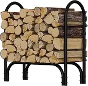 Fire Beauty Firewood Rack Log Holder,Log Storage Holder,Storage Rack,Firewood Stacker for Fireplace Indoor Outdoor(Middle)