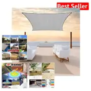 Custom Grey Rectangle Sun Shade Sail 7' X 21' - 95% UV Protection Canopy