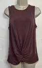 NWT Maurices Medium Tank Top Mauve Knot Front Sleeveless Stretch