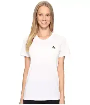 adidas Women's White CLIMALITE Ultimate Short Sleeve Tee Top Sport T-Shirt Sz L