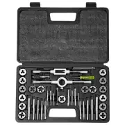 40PCS Metric Tap and Die Set M3-M12 Bearing Steel Threading Tool w/ Storage Case