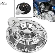 110dB Chrome Horn Speaker Cover Fit For Harley Touring Electra Glide Big Twin XL