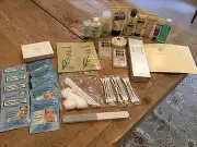 32 pc mixed LOT travel size conditioner mouthwash lotion AVEENO EUCERIN CETAPHIL