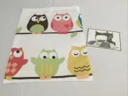 Book Sleeve - Book Pouch Owls Print Fabric Machine Washable 30cm x 22cm. New