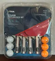 STIGA Performance 4 Player Paddle Set of 4 Table Tennis/Ping Pong New in Package