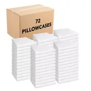 Bulk Case of 72 Lulworth Pillowcases, 200 Thread Count, White 20x30 Soft Bedding