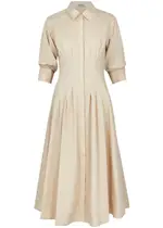 Jonathan Simkhai Jazz Cotton-blend Midi Dress - Sand - XL (UK16 / XL) XL (UK16 / XL)