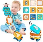 Baby Busy Board for 1 Year Old, Montessori Toys Toddler Toys Travel Activities Busy Cube Gifts Baby Boy Girl My First Montessori Busy Board