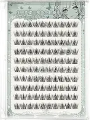 Taoluwin No-Glue False Eyelashes, 10 Rows 100 Clusters, 3D Handmade Lightweight Lash Extensions