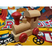 在飛比找蝦皮購物優惠-481 早期木頭製小火車玩具一個