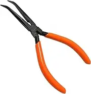 Fujiya MP8-150 Tweezers Radio Pliers, Ultra Fine Design, Ideal for Precision Work, Bent Type (Spring Loaded/No Guru), 5.9 inches (150 mm)