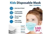 100Pcs Disposable Kids Child Children's Face Mask Protective Masks 3 layer Meltblown Filter for General Purpose