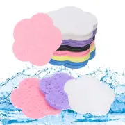 60 Count Compressed Facial Sponges Flower, Black/White/Blue/Purple/Pink/Yellow