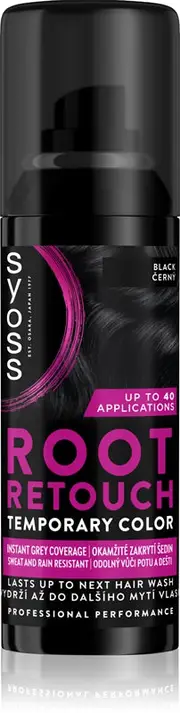 Syoss Root touch up color to cover regrowth in black spray 120 ml