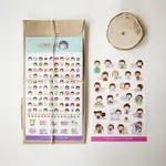 可愛小妞 DIY卡通貼畫小貼紙 手脹貼紙 手帳 可愛 韓版透明