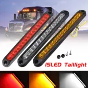 15 LED Tail Lights Ute Stop Brake Indicator Reverse Slim Strip RV Trailer Light