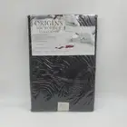 Origins Microfiber Spill-Proof Tablecloth Oval 6-8 Seats Black 60"x84" Retired