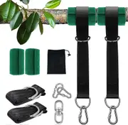 Tree Swing Hanging Straps Kit 2x5ft Heavy Duty Swing Hanger with Carabiners, Tree Protectors and Swivel Hook