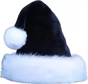 Santa Hat, Xmas Hat for Adults, Touch Soft Velvet Thickened Santa Hats for Christmas New Year Party Supplies
