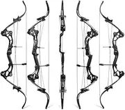 Archery Bowfishing Recurve Bow Compound Bow Lever Bow Dual Purpose Bow IBO 320FPS Draw Weight 30-55 Lbs Adjustable for Outdoor Hunting Shooting Fishing