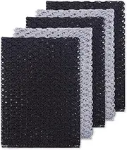 Olivia Tree 5PCS Monotone Dish Washing Net Cloths, Mesh Scourer, Quick Dry Scrubber for Washing Dishes 11x11 Inch