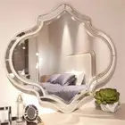 Peach Heart-Shaped Wall Accent Mirror Table Vanity Mirror Entry Firplace Decor