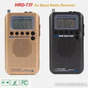 HRD-737 Air Band Radio Receiver Full Band Radio Alarm Clock VHF W/ LCD Backlight