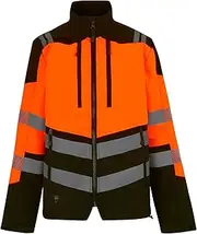 [Regatta Professional] Mens Hi-Vis 3 Layer Soft Shell Jacket (UK Size: XL) (Black/Orange)