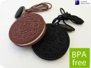 Chocolate Biscuit Silicone- Baby Teether Gum Massager/Sensory Processing Autism